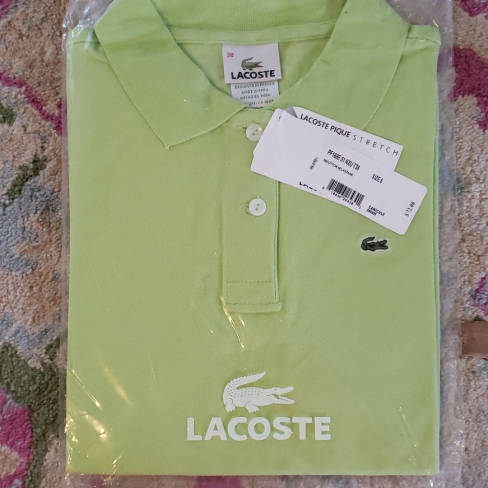 Light green lacoste polo